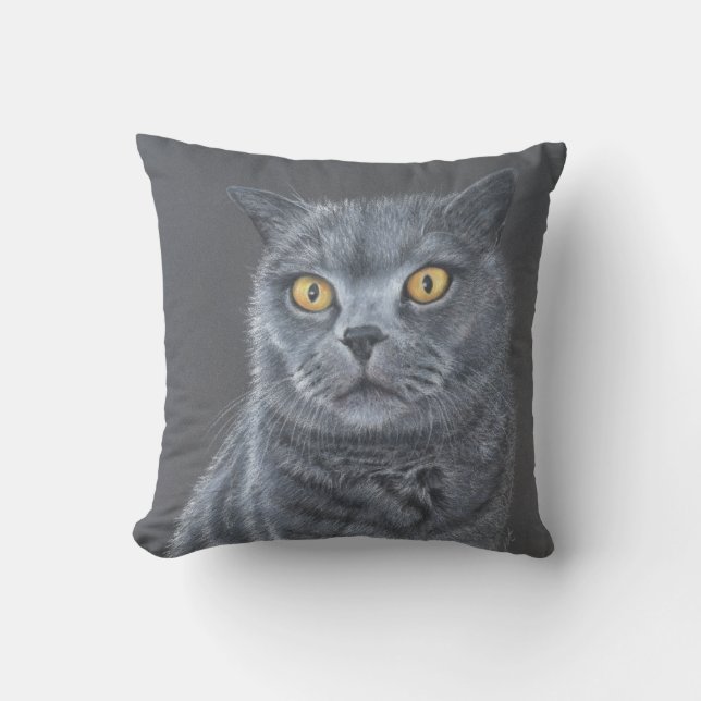 Svart katt  kudde (Framsida)