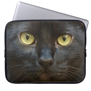Svart katt laptop fodral