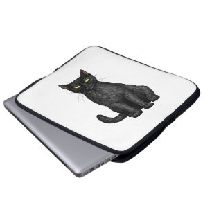 Svart katt laptop fodral