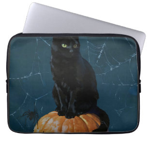 Svart Katt Laptop Fodral