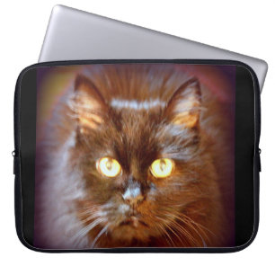 svart katt laptop sleeve