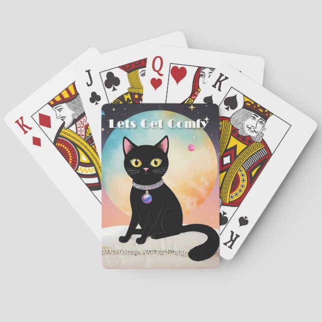 Svart katt - Låt oss bli bekväma Casinokort (Baksidan)