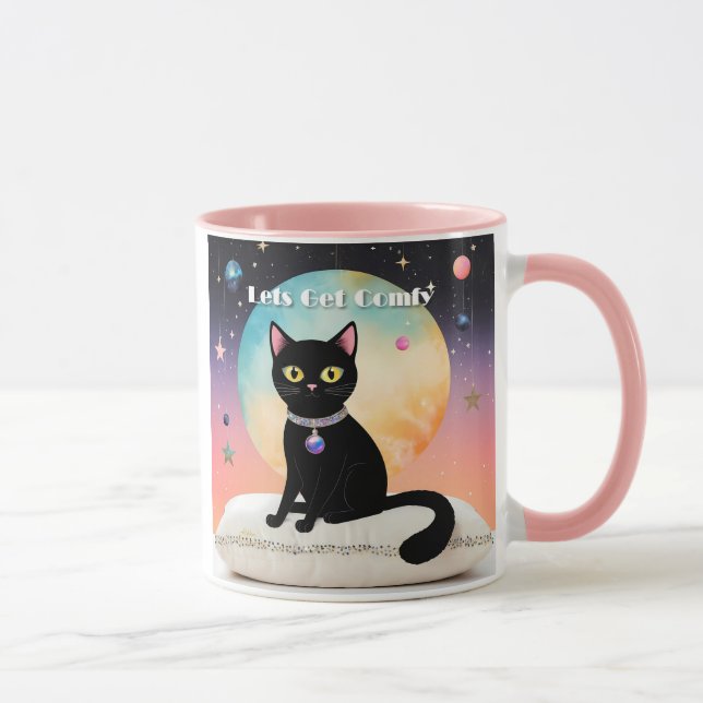 Svart katt - Låt oss bli mysiga Mugg (Höger)