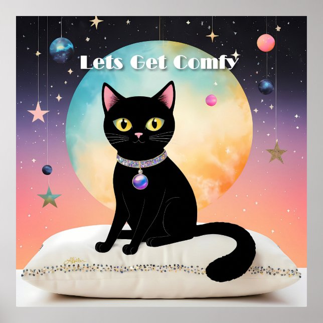 Svart katt - Låt oss bli mysiga Poster (Framsidan)