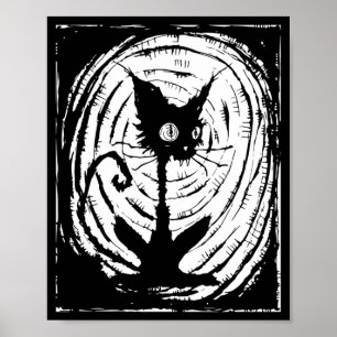Svart Katt Lätt Halloween Kostym Y Y Föreställning Poster