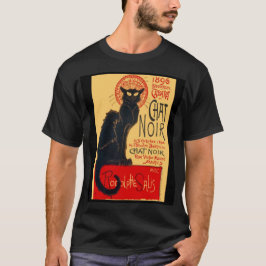 Svart katt, Le Chatta Noir, konst T Shirt