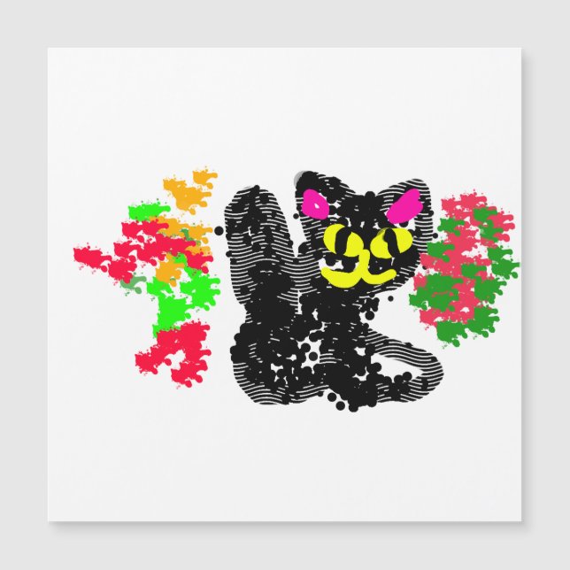 Svart katt linje Höst  (Framsida)