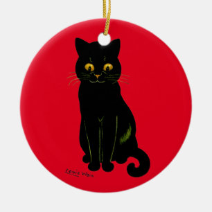 Svart katt, Louis Wain Julgransprydnad Keramik