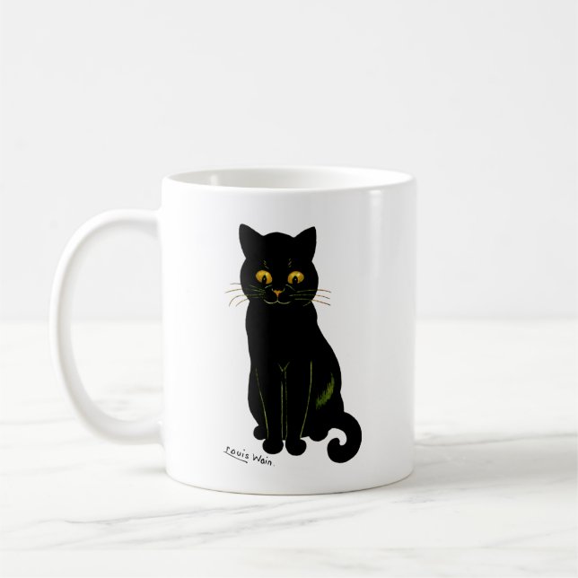 Svart katt, Louis Wain Kaffemugg (Vänster)