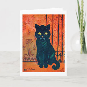 Svart katt, Louis Wain Kort
