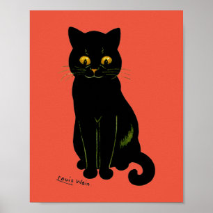 Svart katt, Louis Wain Poster
