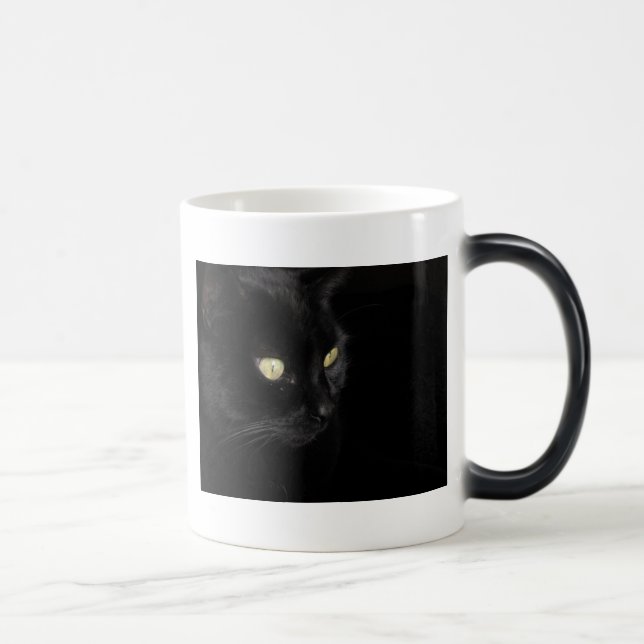 Svart katt magisk mugg (Höger)