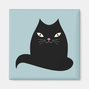 Svart katt magnet