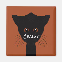 svart katt magnet