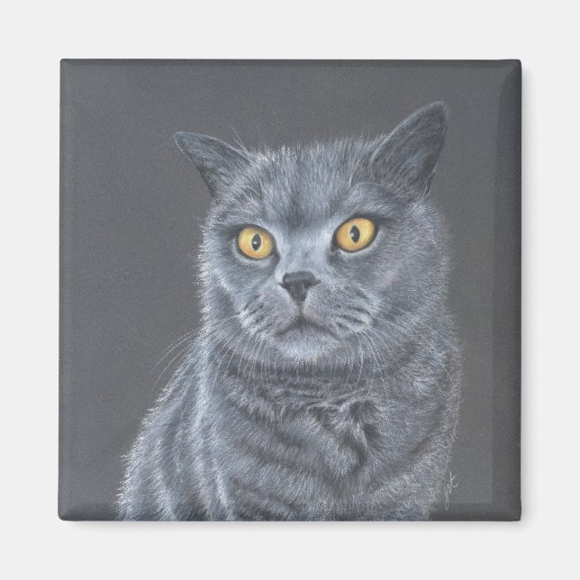 Svart katt  magnet (Framsidan)