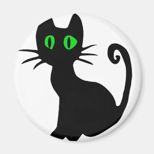Svart katt magnet