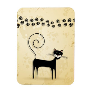 Svart katt magnet