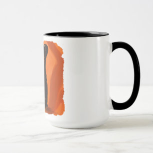 Svart katt målning, mugg