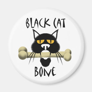 Svart katt med ben magnet