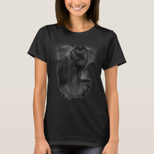 Svart Katt Med Dimma Söt Svart Katt Ägare Liten Ka T Shirt