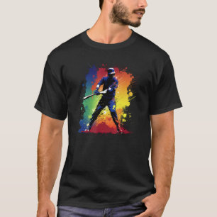 Svart katt med ganska cool soluppgång och sjö t shirt