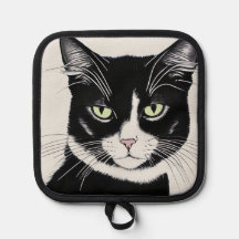 Svart katt med katt