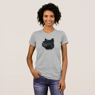 Svart katt med mesmeriserande blå Ögon T Shirt