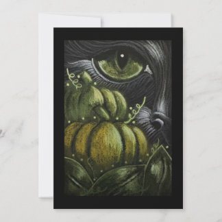 Svart katt med pumpor Halloween-kort Julkort