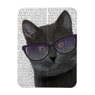 Svart katt med Solglasögon 2 Magnet