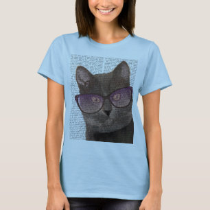 Svart katt med solglasögon 2 t-shirt