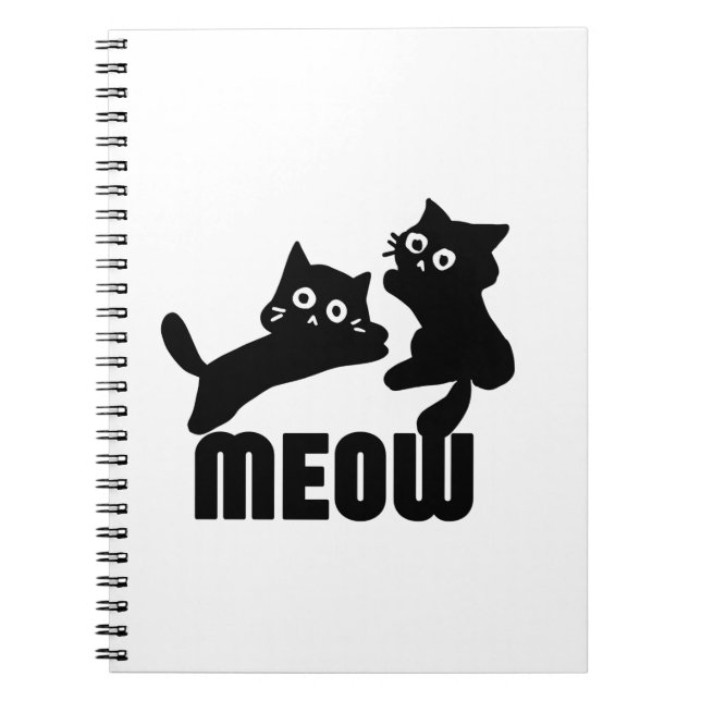 svart katt,mej anteckningsbok (Framsidan)