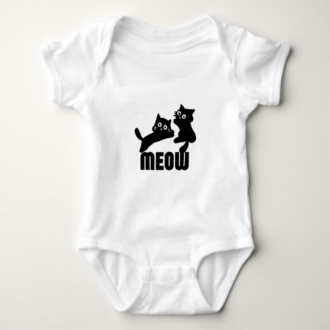 svart katt,mej t shirt (Framsida)
