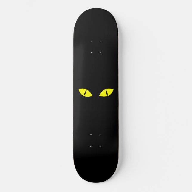 Svart Katt Mini Skateboard Bräda 18,5 Cm (Framsida)