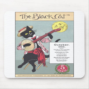 Svart katt Mousepad Musmatta