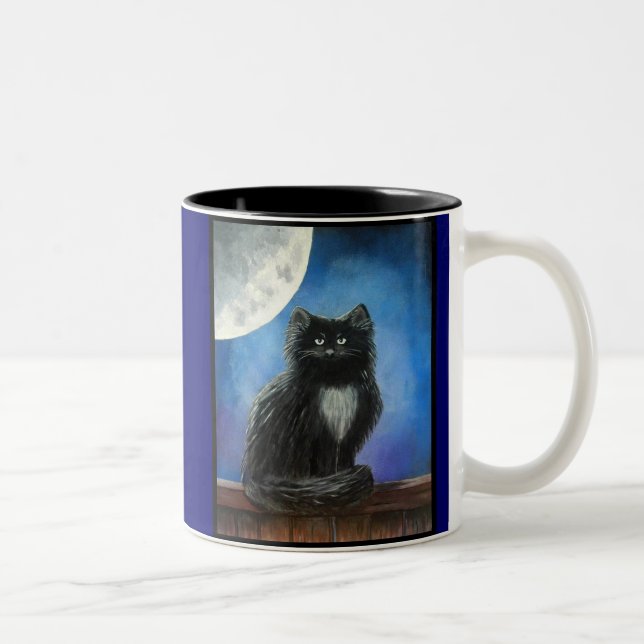 Svart Katt Mugg (Höger)