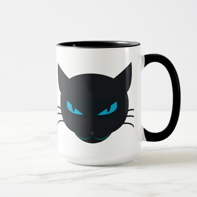 Svart katt mugg (Höger)
