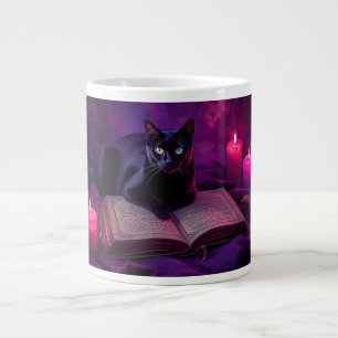 Svart Katt Mugg Häxlik Kandlelys Kaffe Kopp Jumbo Mugg