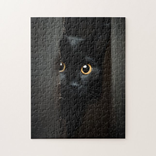 Svart katt Mycket svår Omöjlig pussel (Vertikal)