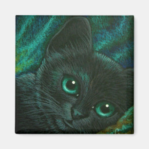 SVART KATT - NORDLIG LJUS magnet