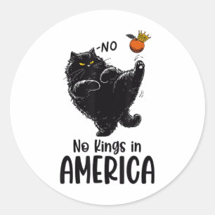 Svart katt nr Kung i Amerika Vi har folkpartiets p Runt Klistermärke
