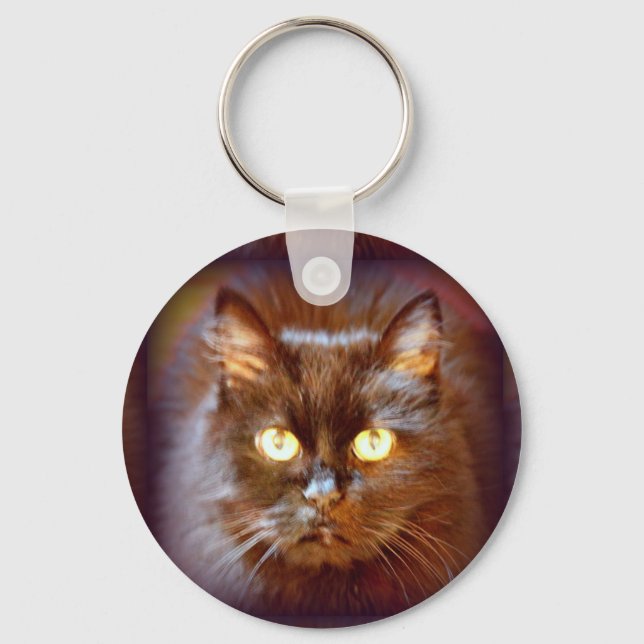 svart katt nyckelring (Framsida)