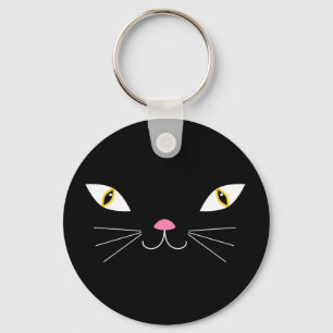 Svart katt nyckelring
