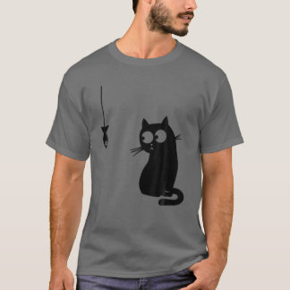 Svart katt och fiskyndel, katt och överdel t shirt