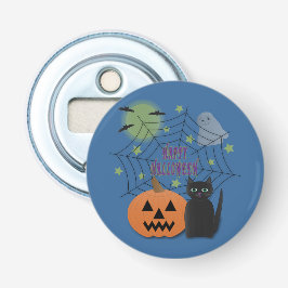 Svart Katt och Pumpkin, inte Scary Halloween Flasköppnare