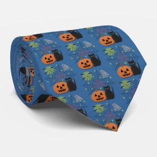 Svart Katt och Pumpkin, inte Scary Halloween Slips