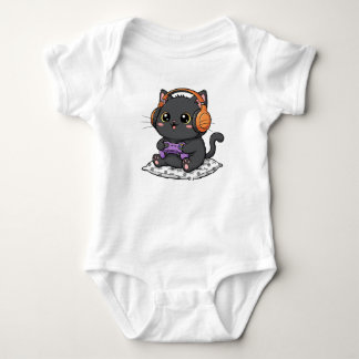 Svart katt- och speläge för Cute Spooky T Shirt