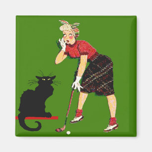Svart katt på Golf Magnet