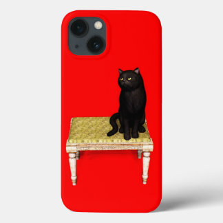 Svart katt på pall Case-Mate iPhone-fodral