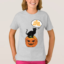 Svart katt på pumpa, Halloween T-Shirt