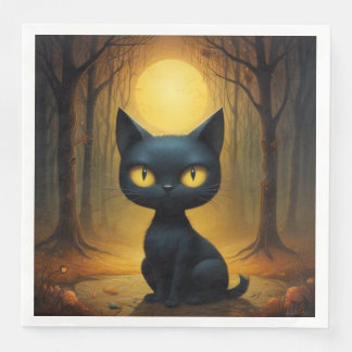 Svart katt pappersservett